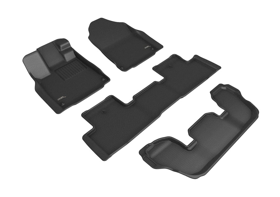3D MAXpider Kagu Custom Fit Floor Liner (Black) Compatible with Acura MDX 2022-2026 - Full Set
