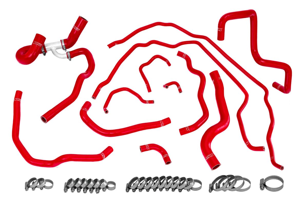 Silicone Radiator and Heater Hose Kit HPS 57-1511-RED Coolant
