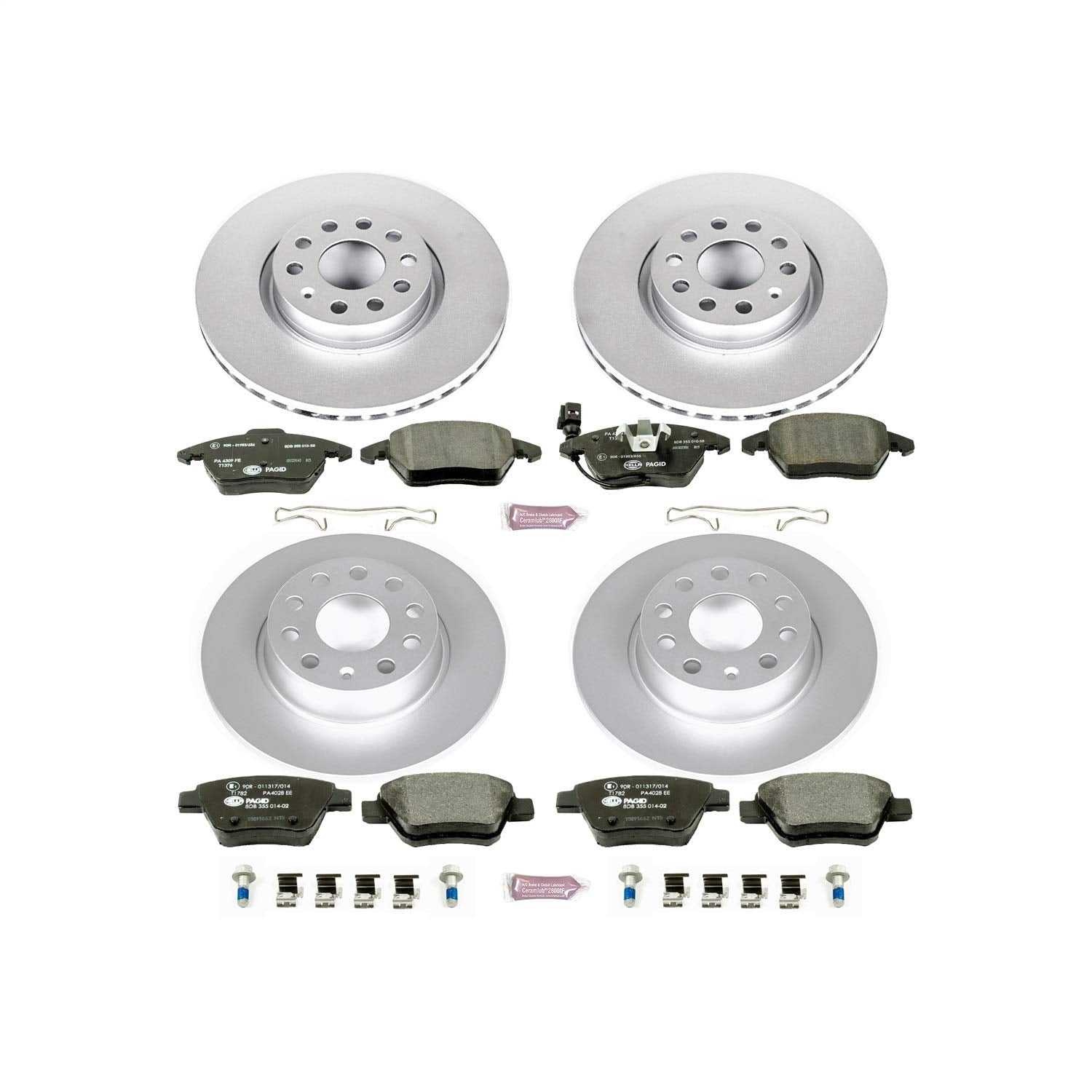 Euro-Stop Power Stop Brake Kit For Audi A3, Audi A3 Quattro, VW Beetle, VW Eos, VW GTI, VW Jetta [Model Specific]