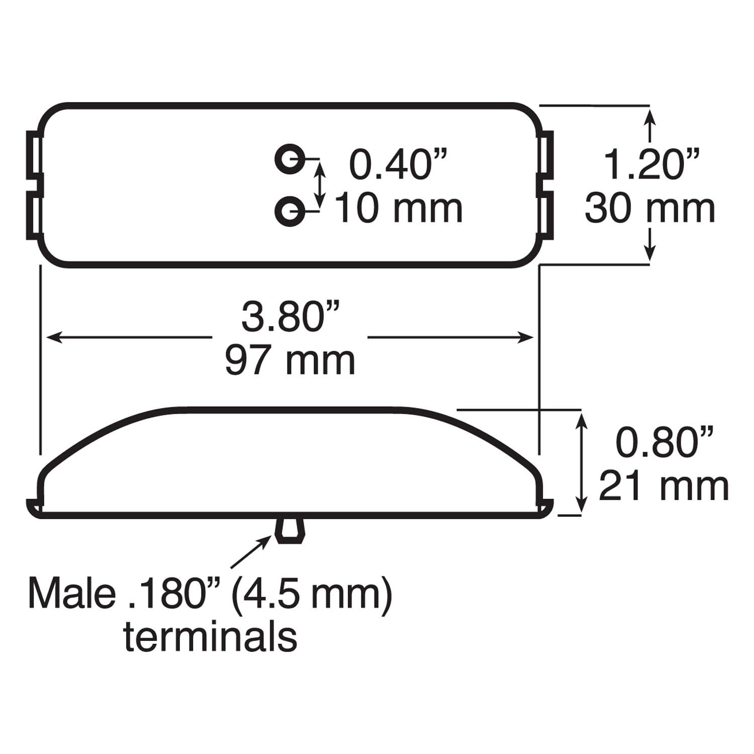 154KR Peterson Manufacturing 3.91"x1.20" Replacement Lens (Inc M/C Pc, Rectangle, Kit), 1 Pack