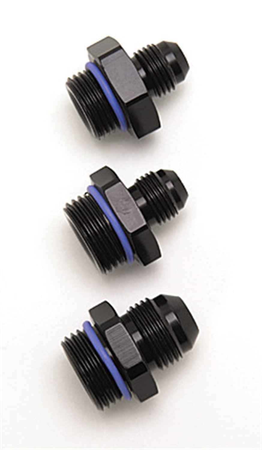 Black Anodized Aluminum Edelbrock/Russell -8AN Dry Sump/Fuel Fitting 670660
