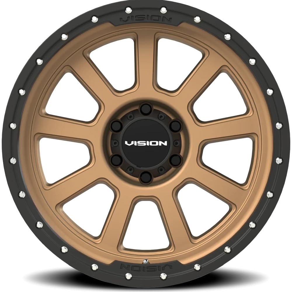 350 OJOS Vision Custom Wheel - 20x9, 12 Offset, 6x135 Bolt Pattern, 87.1mm Hub - Bronze with Black Lip Rim