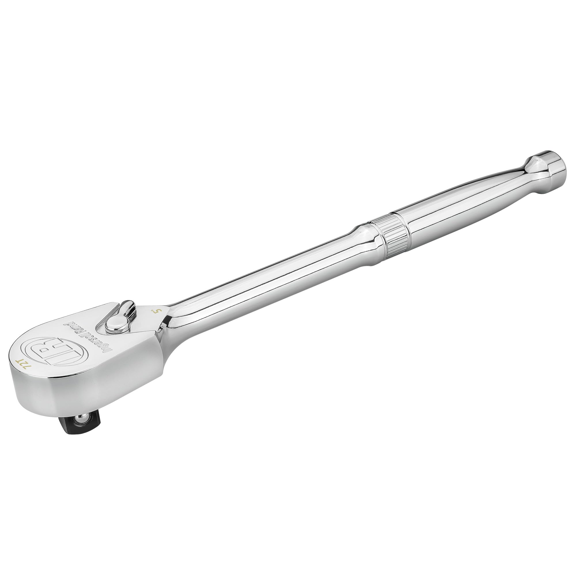 1/2-Inch Drive Ingersoll Rand Ratchet Handle, 72-Tooth, Chrome Vanadium Steel, Mirror-Polish Finish, Sealed Head, Spiral-Machined Ergonomic Handle – 759999