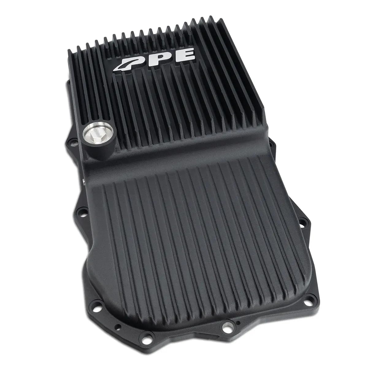 Heavy-Duty PPE Cast Aluminum Transmission Pan (Black) 228053020 Compatible with Ram 2013-2021+ 5.7L V8 Gas, 3.0L EcoDiesel or Dodge 2015-2021+ Challenger/Charger 5.7L V8, 6.4L V8 Gas with 8HP70/8HP75