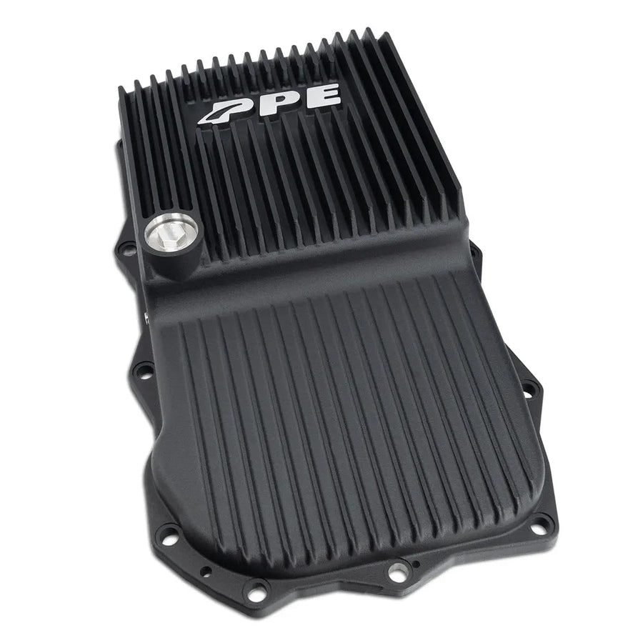 Heavy-Duty PPE Cast Aluminum Transmission Pan (Black) 228053020 Compatible with Ram 2013-2021+ 5.7L V8 Gas, 3.0L EcoDiesel or Dodge 2015-2021+ Challenger/Charger 5.7L V8, 6.4L V8 Gas with 8HP70/8HP75