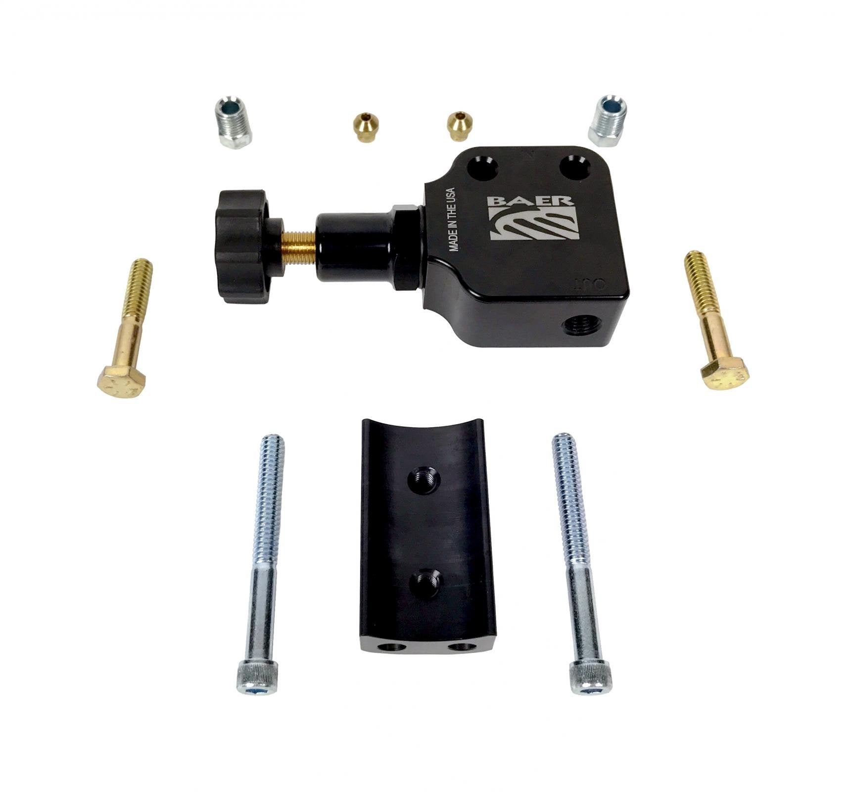BAER BRAKES Remaster 6801276-BKCZ Proportioning Valve (W/Black Bracket), 1 Pack