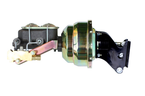 8 Inch LEED BRAKES Dual Power Booster, 1-1/8 Inch Bore Master, Side Mount Valve, Disc/Disc (Zinc)