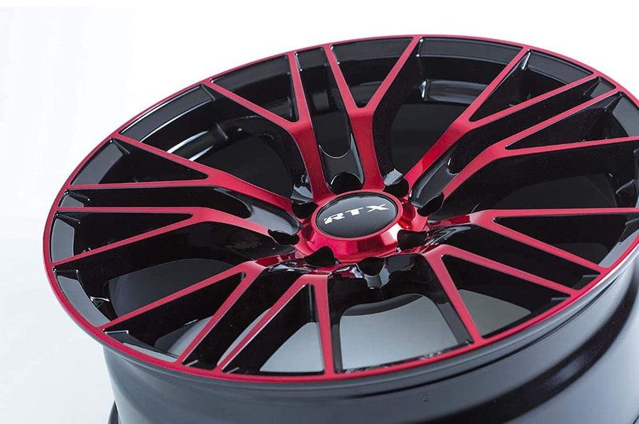 5 STROBE, 17 x 7.5, 5 x 114.3, 45, 73.1, BLACK/RED MACHINED 081209