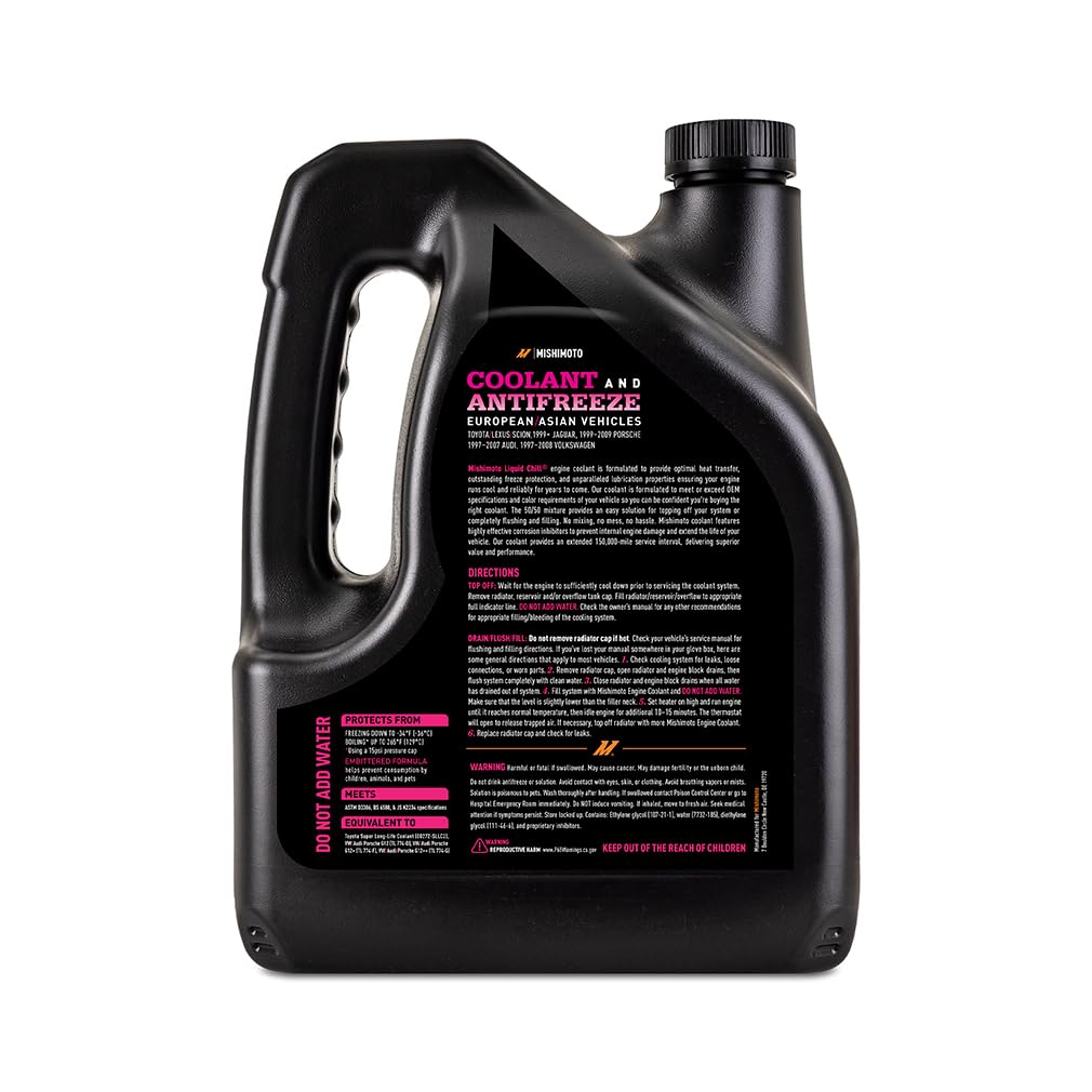 Liquid Chill® Mishimoto OE Coolant, Pink/Red, European/Asian Vehicles, 1 Gallon