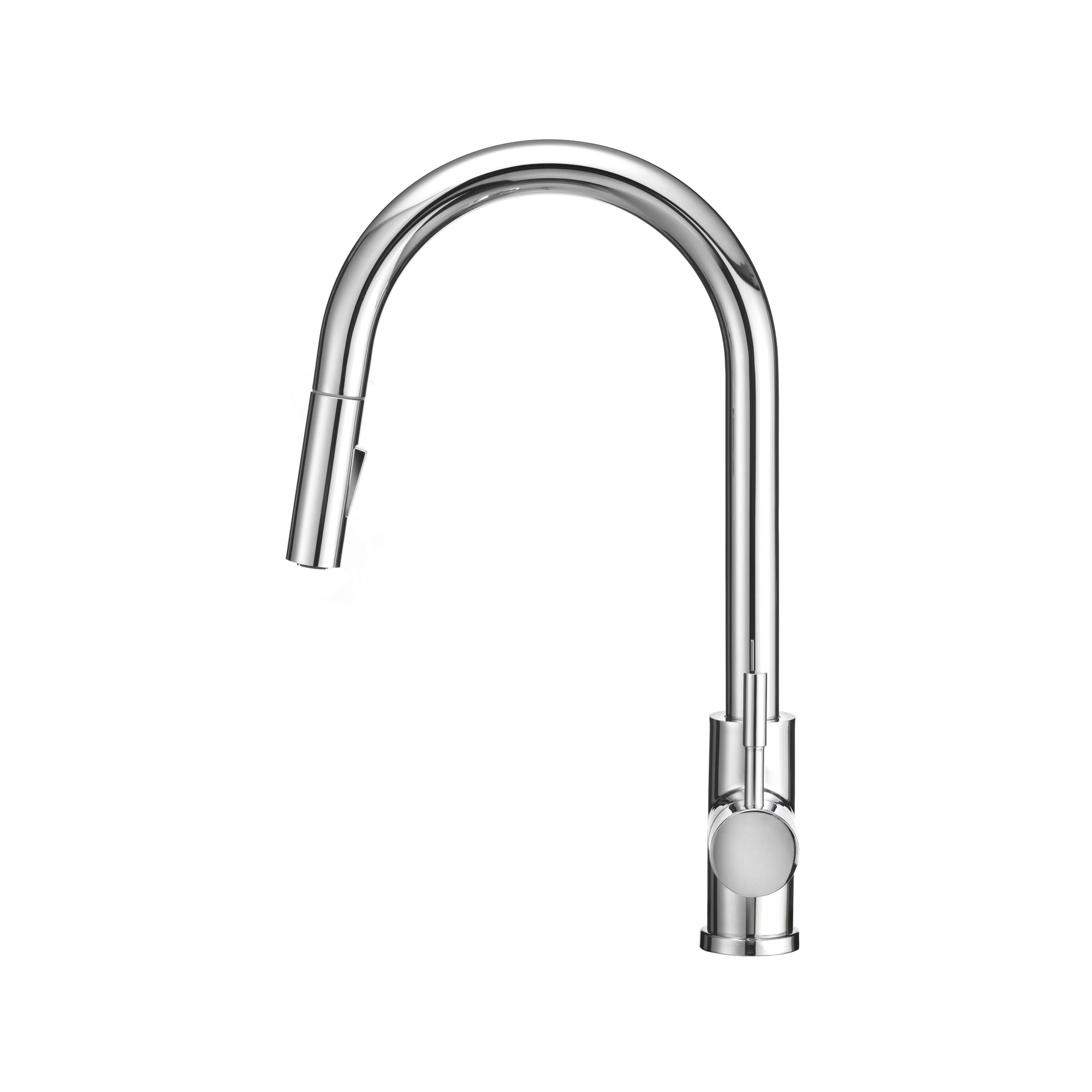 Dura Faucet Streamline RV Single Handle Pull-Down Kitchen Sink Faucet - Optional Deck Plate (Chrome)