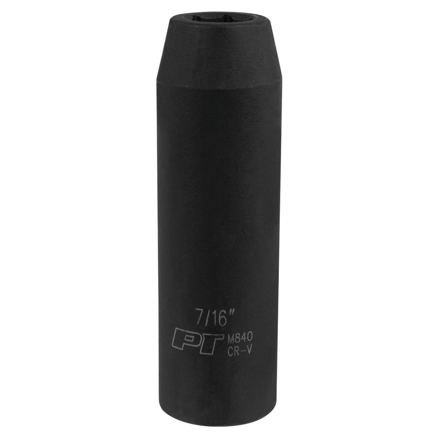 M840 Performance Tool 1/2 Drive Impact Socket, 7/16 - Durable and Reliable Socket for Heavy-Duty Tasks with High Torque Requirements