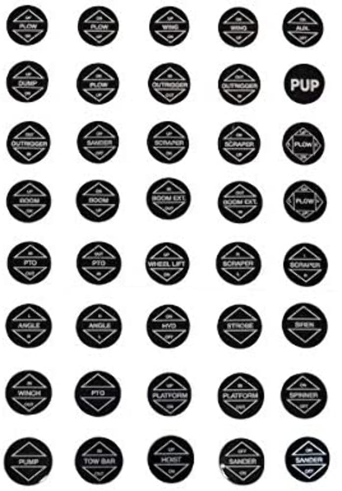 Remote Valve Cable Control Knob Decal Sheet Buyers Products VSK040