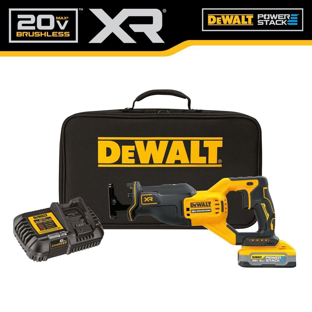 20V MAX DEWALT Reciprocating Saw, Cordless, Battery and Charger Included (DCS382H1)