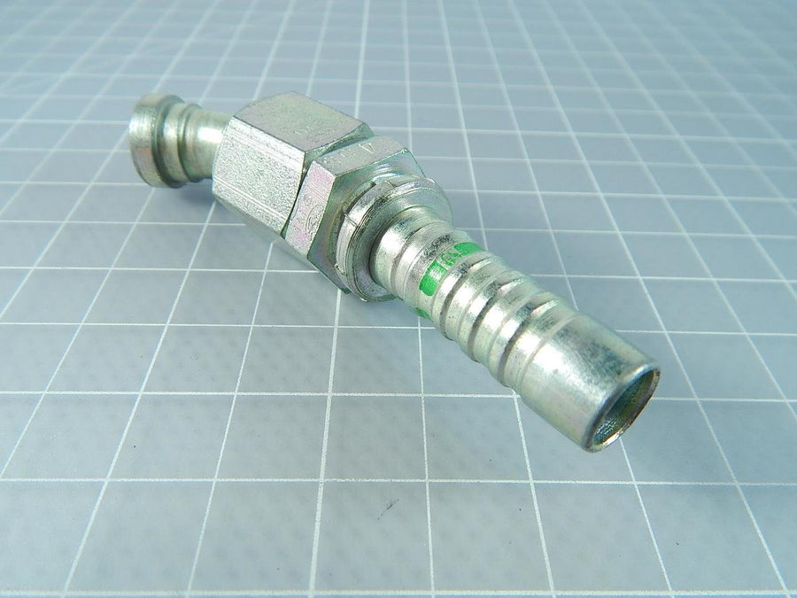 GlobalSpiral Gates 8GS-8FJX Couplings, Female JIC 37° Flare Swivel, Zinc Plated Carbon Steel, 2.83", 1/2" ID