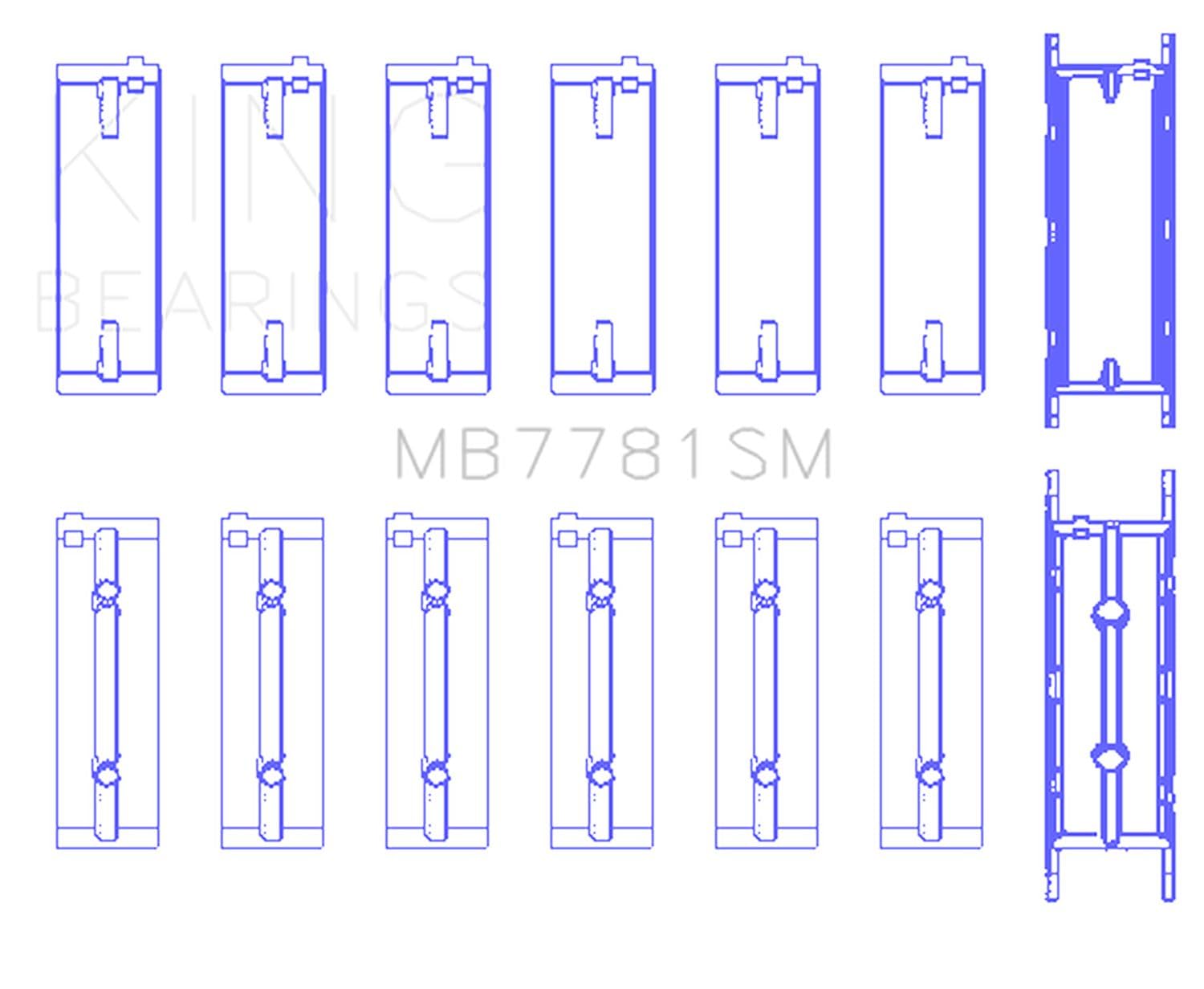 BMW King N57 D30 A/B/C / N57N / N57S (Size +0.25mm) Main Bearing Set