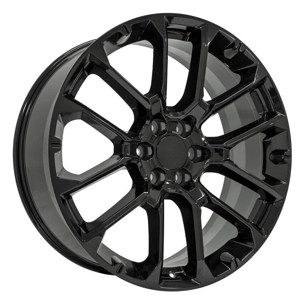 24 Inch OE Wheels CV67 Rim Fits Suburban 1500 High Country Style 6x139.7 24x10 Gloss Black - Hollander 14079 (1)