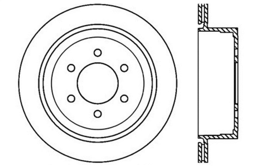 Sport Drilled/Slotted Brake Rotor StopTech 127.65102L (Rear Left), 1 Pack
