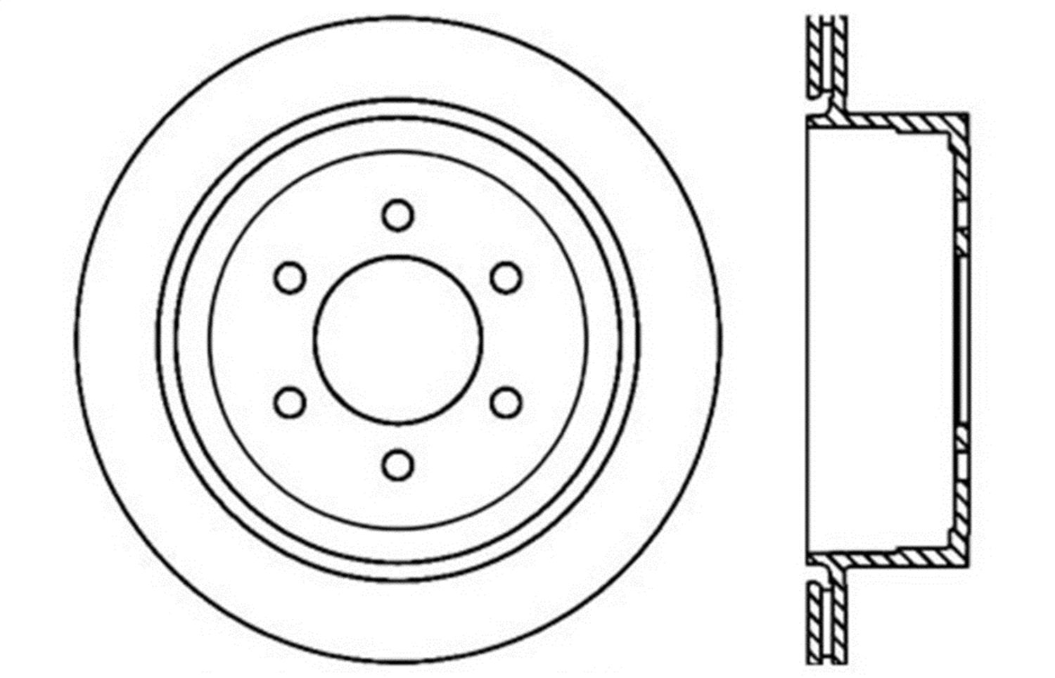 Sport Drilled/Slotted Brake Rotor StopTech 127.65102R (Rear Right), 1 Pack