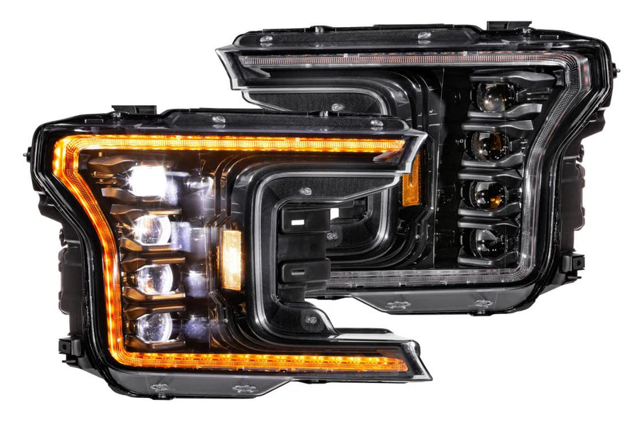 Morimoto XB LED Headlights Fits Ford F-150 18-20 with Amber DRL Plug and Play Pair of Headlight Housings( LF501.2-A-ASM