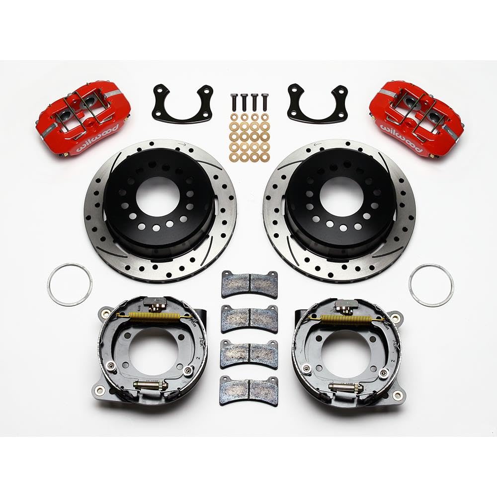 Wilwood Disc Brake Kit Rear Big Ford Red Caliper Drilled