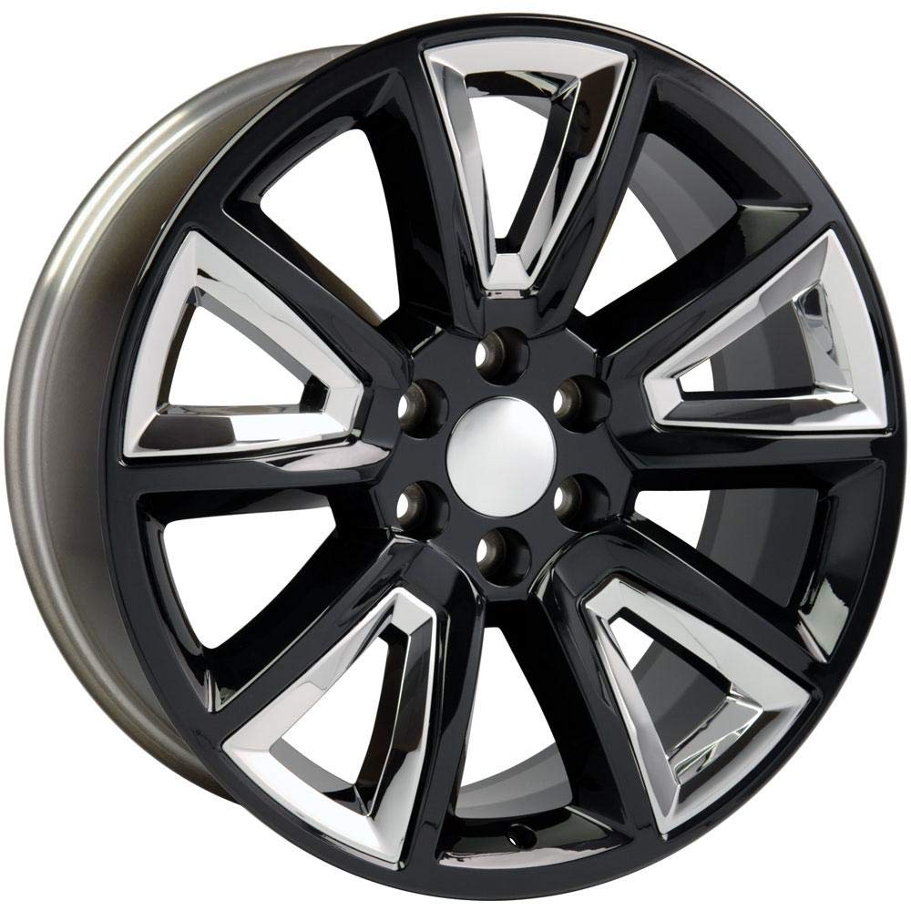 Black Wheel OE Wheels LLC CV73-20085-6550-24B-ic Painted (20 x 8.5 inches /6 x 139 mm, 24 mm Offset)