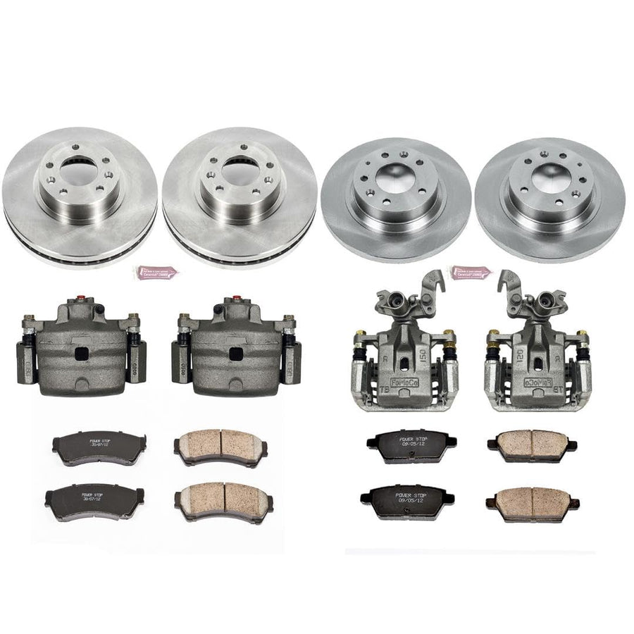 Power Stop KCOE200 Stock Replacement Brake Kit Front and Rear (with Calipers) For Ford Fusion, Lincoln MKZ, Lincoln Zep, Mazda 6, Mercury Milan [Model Specific]