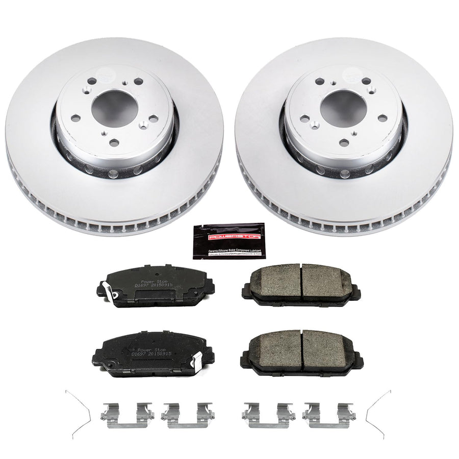Power Stop Front CRK6940 Z17 Evolution Geomet Coated Brake Kit For Acura ILX 2016, Acura RDX 2013-2018 [Model Specific]
