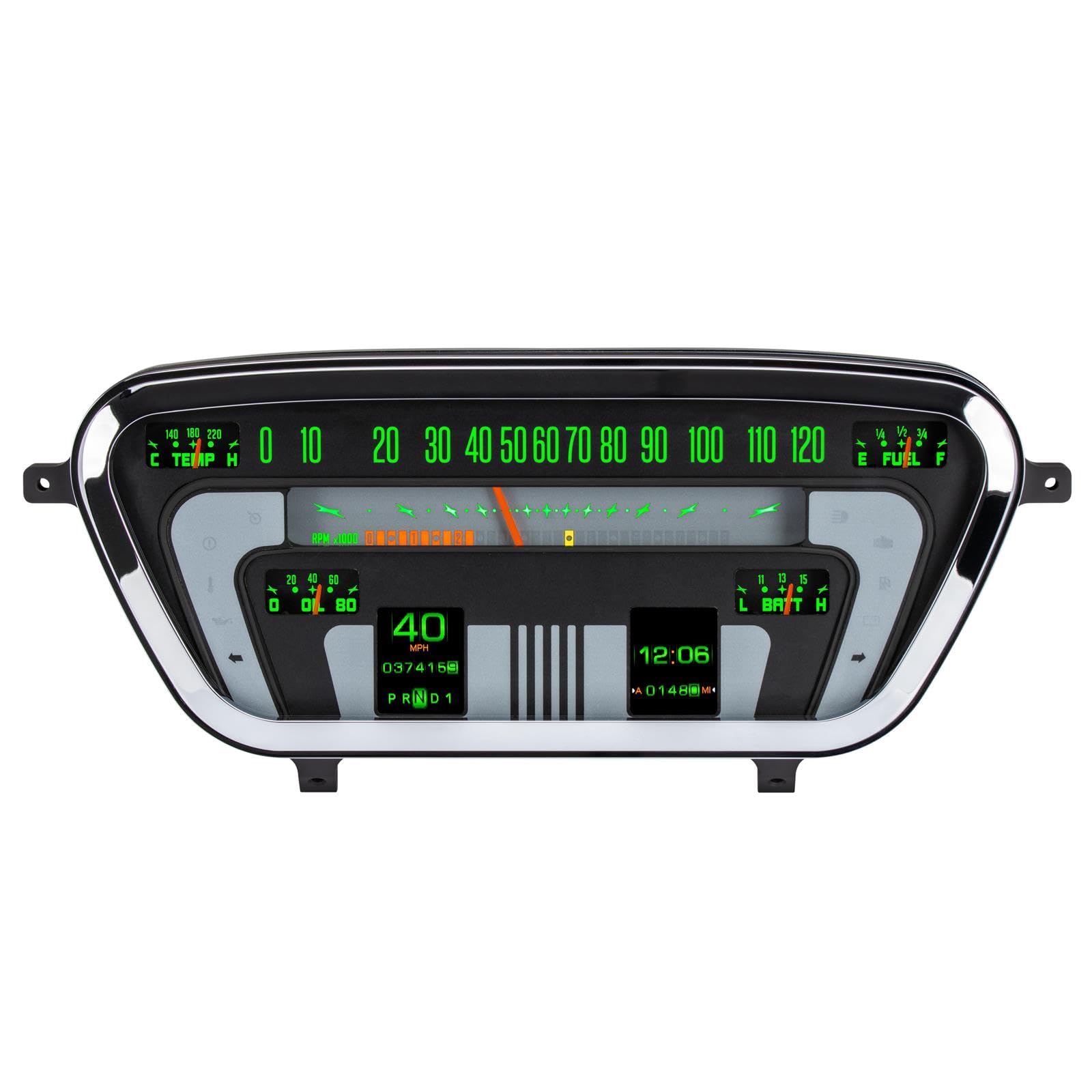 Retrotech Gauge Instrument System Dakota Digital RTX-53F-PU-X Compatible with 1953-55 Ford Pickup