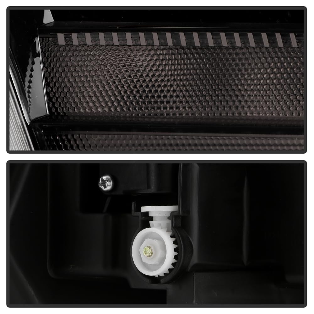 Dodge Ram 1500 19-22 OE Plus Fit Halogen Black Bezel Full LED w/DRL Smoke Signal Headlights - Spyder Black