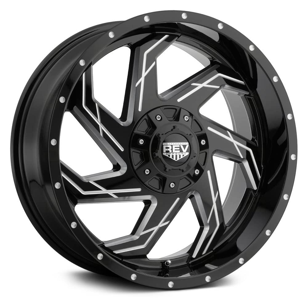 895 Series REV Wheels 895M-2123544 - 20x12-8.23 bs - 6x5.5/6x135 -Black/Machine Lip