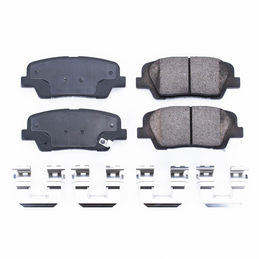 Power Stop Brake Kit Front For Genesis G70 2019-23 |G80 2018-20 |Hyundai Entourage 2007-08 |Equus 2011-16 |Genesis 2009 - Ceramic Brake Pads With Installation Hardware, 17-1284