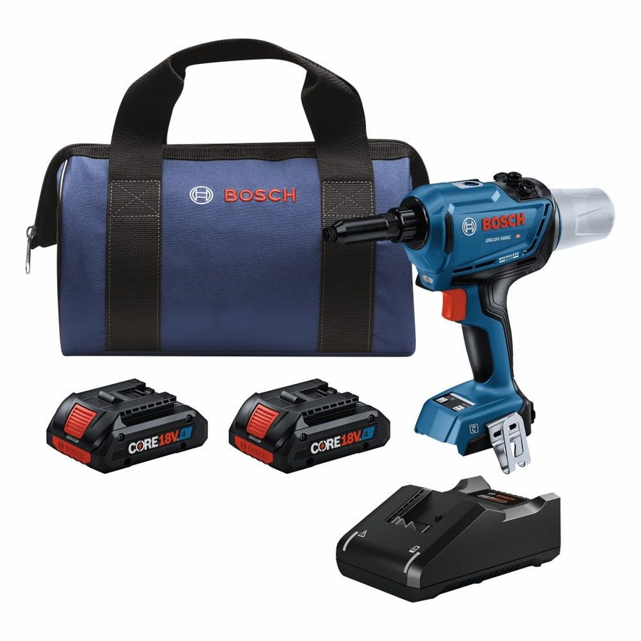 Bosch 18V GRG18V-3600CB24 Brushless Connected Rivet Tool Kit with (2) CORE18V® 4 Ah Advanced Power Batteries