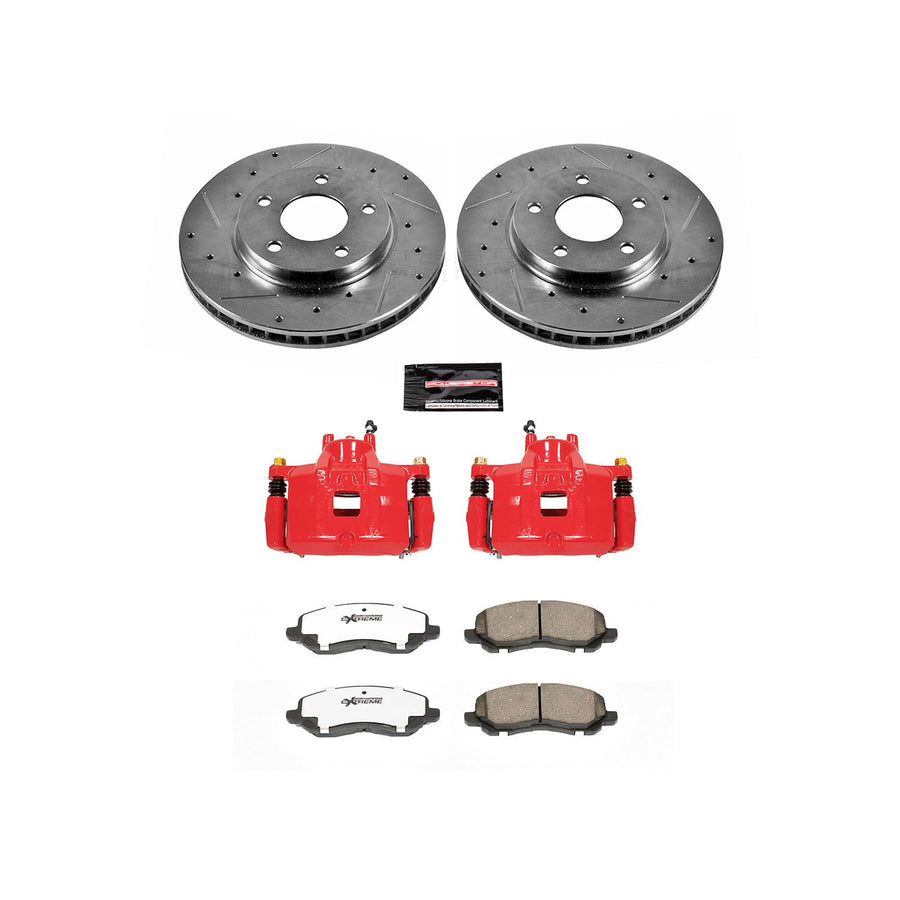 Power Stop Z26 KC2992-26 Front Street Warrior Brake Kit Dodge For Dodge Caliber 2007-2012 [Model Specific]