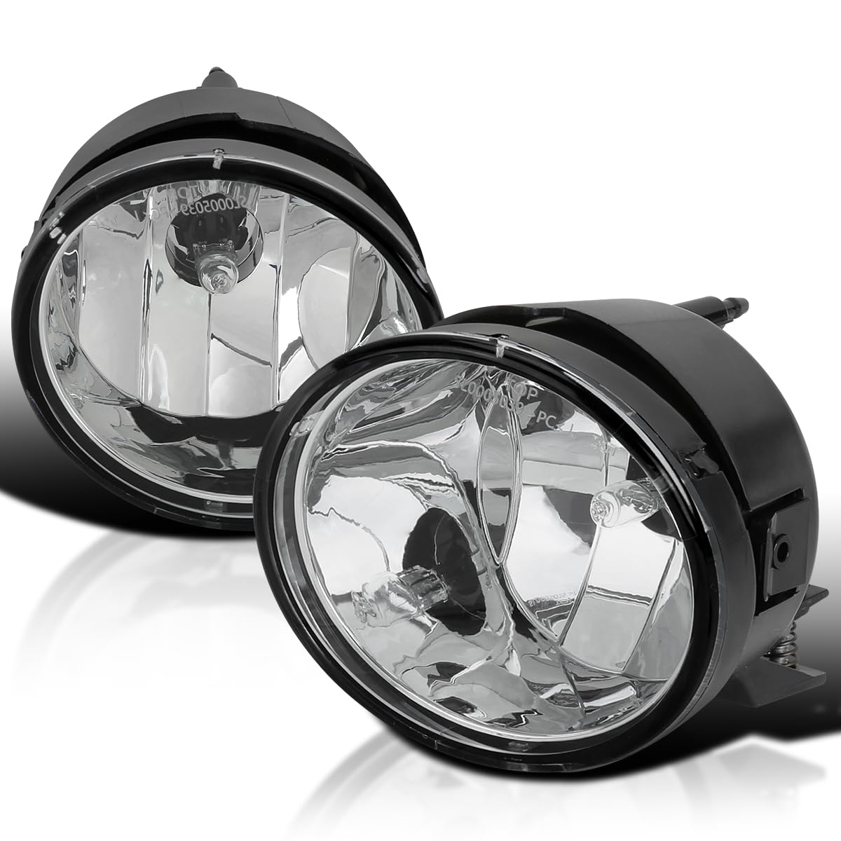 Fog Lights Spec-D Tuning Chrome Compatible with 2005-2007 Nissan Armada, 2004-2015 Titan, L+R Pair Assembly