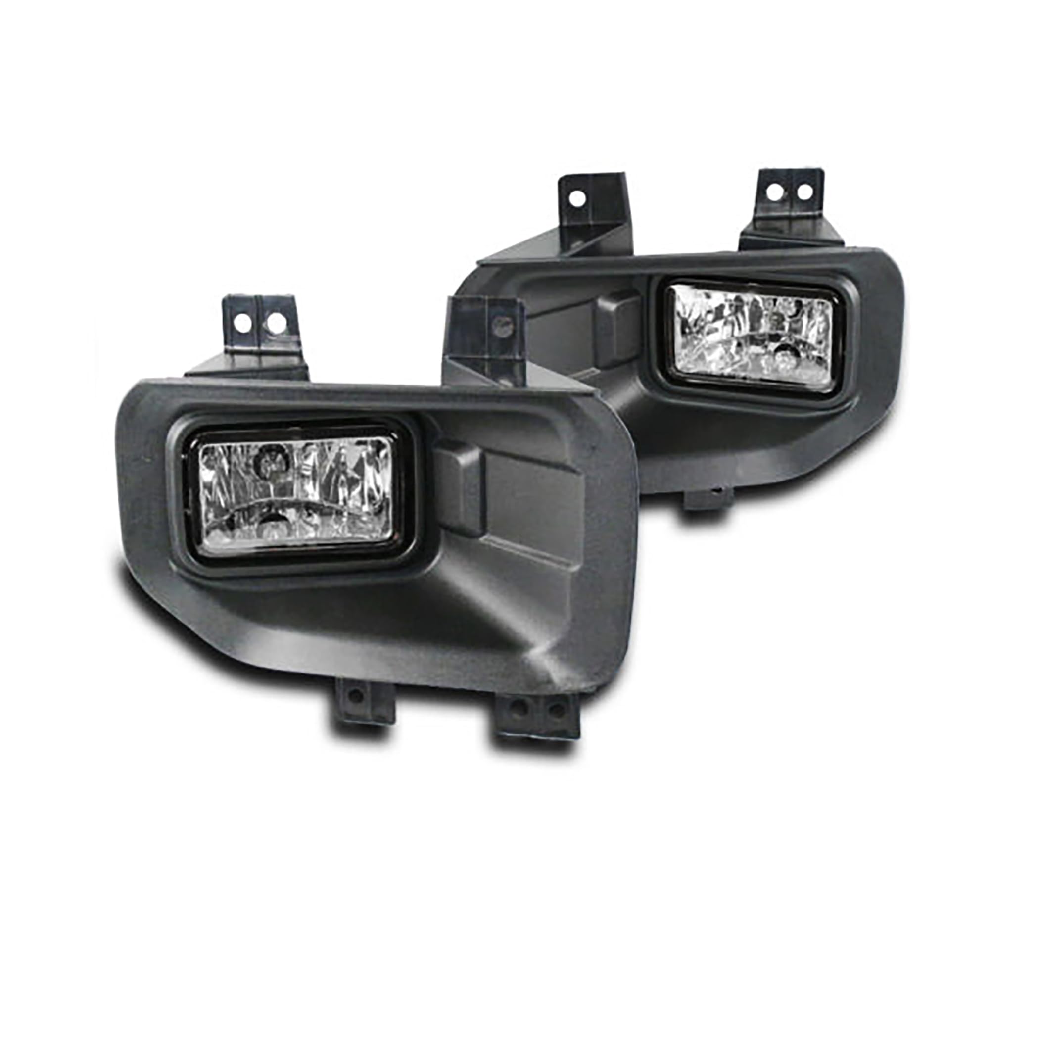 OEM Replica Black Horse Fog Light Clear Compatible with 2015-2016 Ford F-150-FR650OE-LED