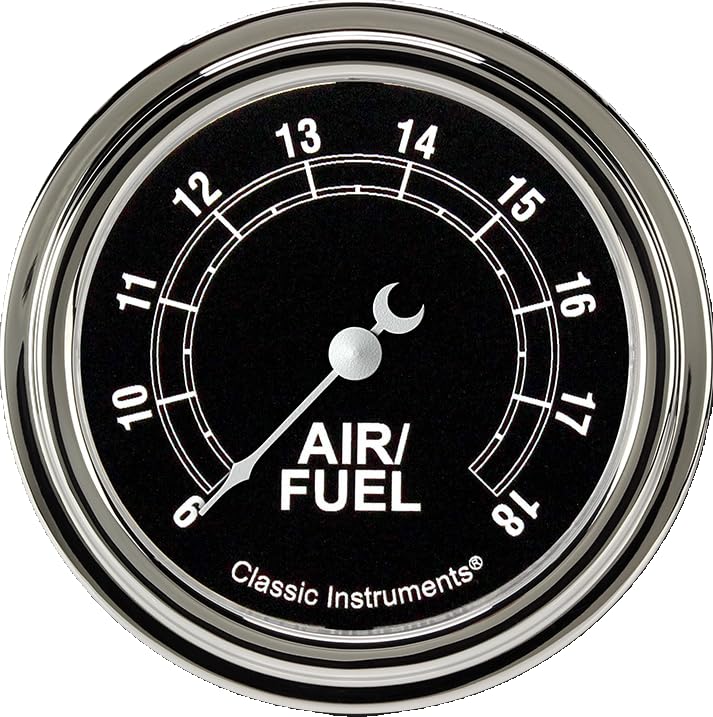 TR394SLF Classic Instruments Traditional 2 5/8" Air/Fuel Ratio Gauge Full Sweep
