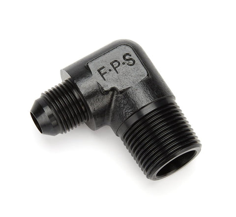 Fragola 8an to 3/4 MPT 90-Deg Adapter Fitting Black Performance Systems