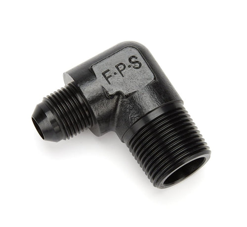 Fragola 8an to 3/4 MPT 90-Deg Adapter Fitting Black Performance Systems