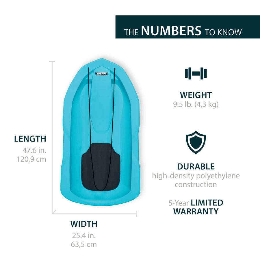 48" Lifetime Premium Snow Sled, 2 Pack