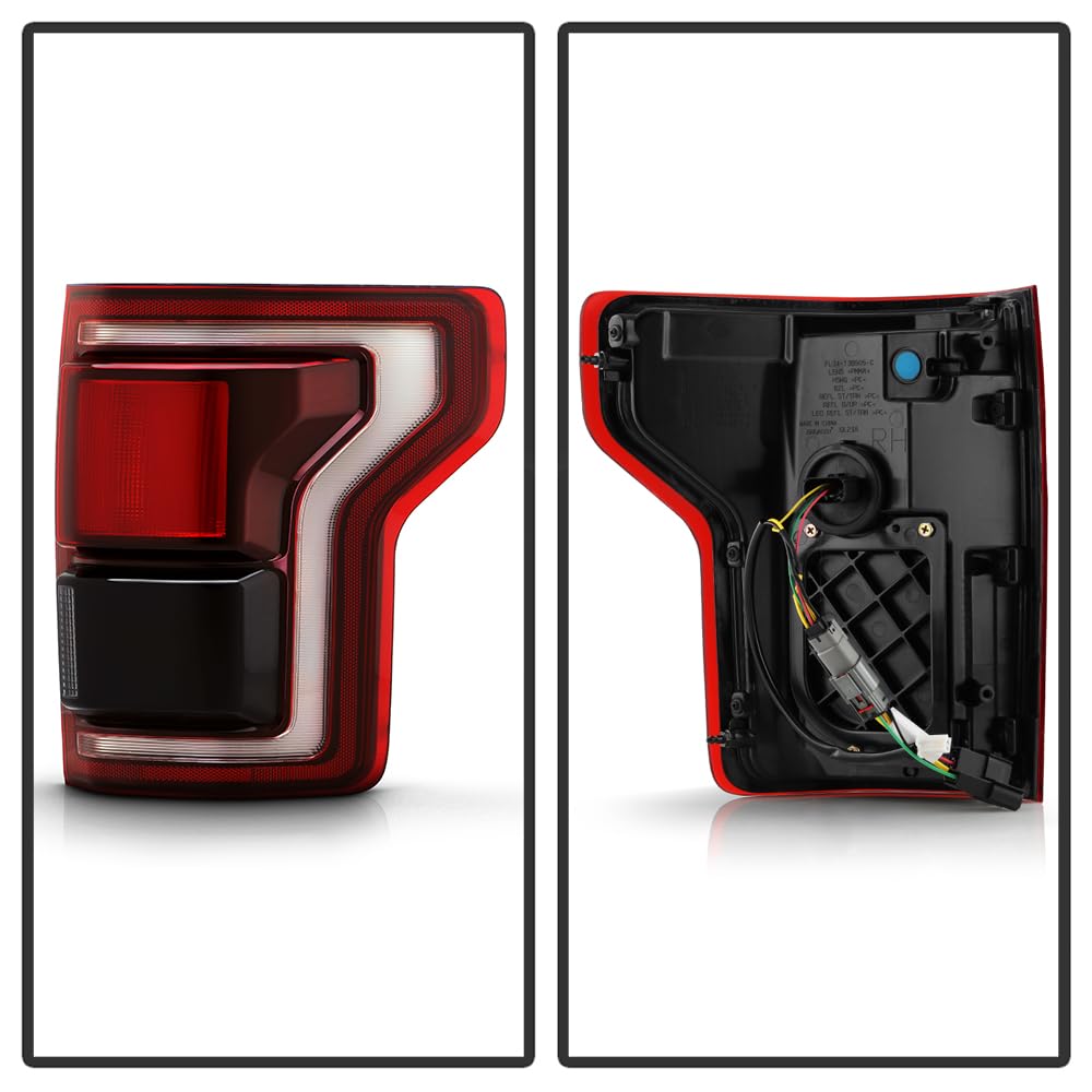 Ford F150 15-20 Halogen Fit (OE Plus Raptor BSD Style) LED Tail Lights - Red Smoke