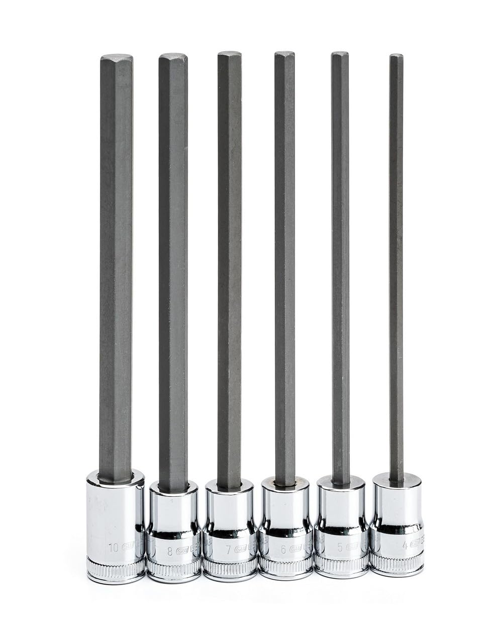 6 Pc. GEARWRENCH 3/8" Drive Long Length Hex Bit Socket Set, Metric - 82554
