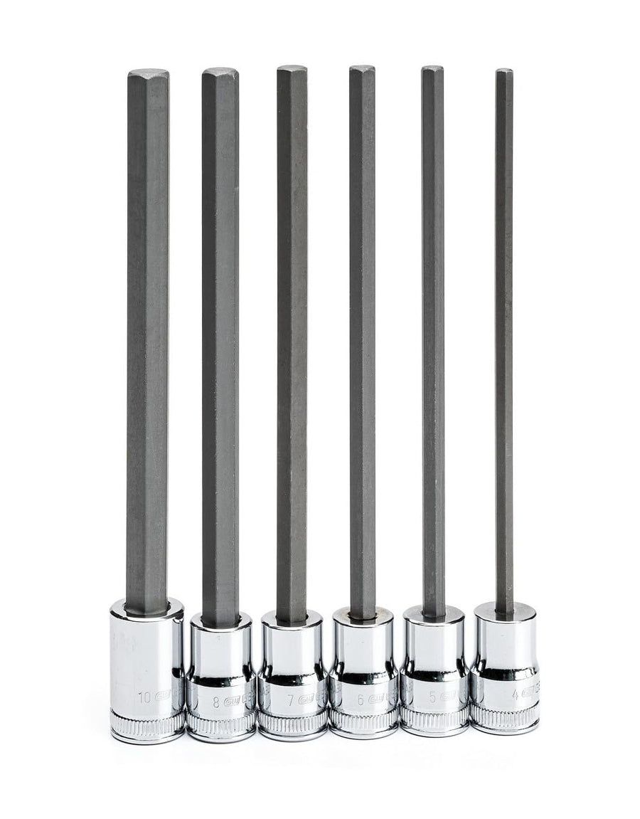 6 Pc. GEARWRENCH 3/8" Drive Long Length Hex Bit Socket Set, Metric - 82554