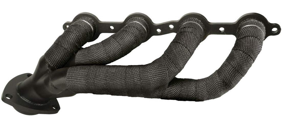 2" x 25' Black Design Engineering Glass Fiber Exhaust Heat Wrap - Heat Wrap for Exhaust Pipes, Pliable Exhaust Wrap Tape, Withstands 1800°F Direct Heat & 2500°F Intermittent Heat