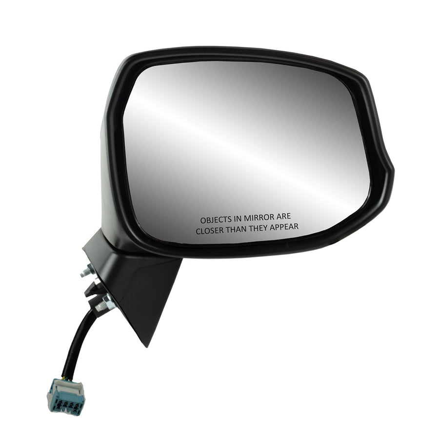 Fit System Side Passenger Mirror for Honda Civic Coupe, Sedan Model, Textured Black w/PTM Cover, Foldaway, Heated Power