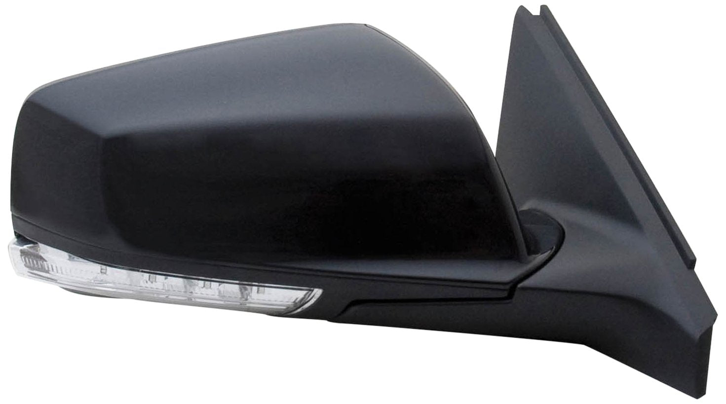 Side Passenger Mirror for Buick Allure/Lacrosse CXL, Premium/Touring Model, Textured Black, PTM Cover, w/Turn Signal & Puddle lamp, no Side Object Sensor, no BSDS, fold, Heated Power