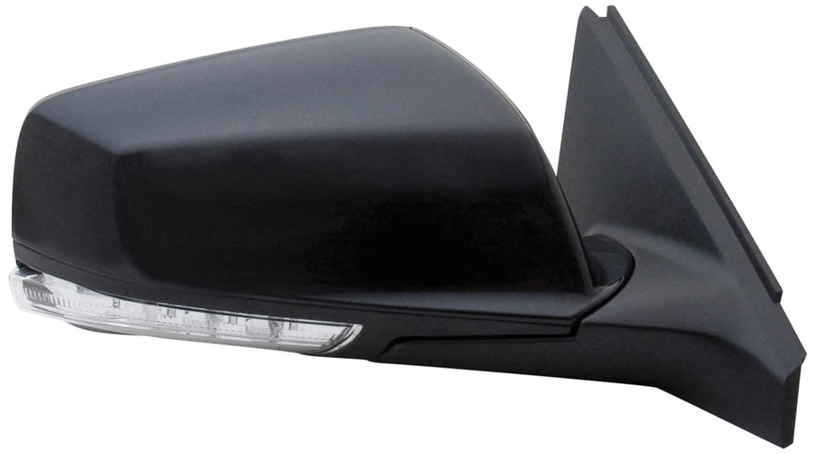 Side Passenger Mirror for Buick Allure/Lacrosse CXL, Premium/Touring Model, Textured Black, PTM Cover, w/Turn Signal & Puddle lamp, no Side Object Sensor, no BSDS, fold, Heated Power