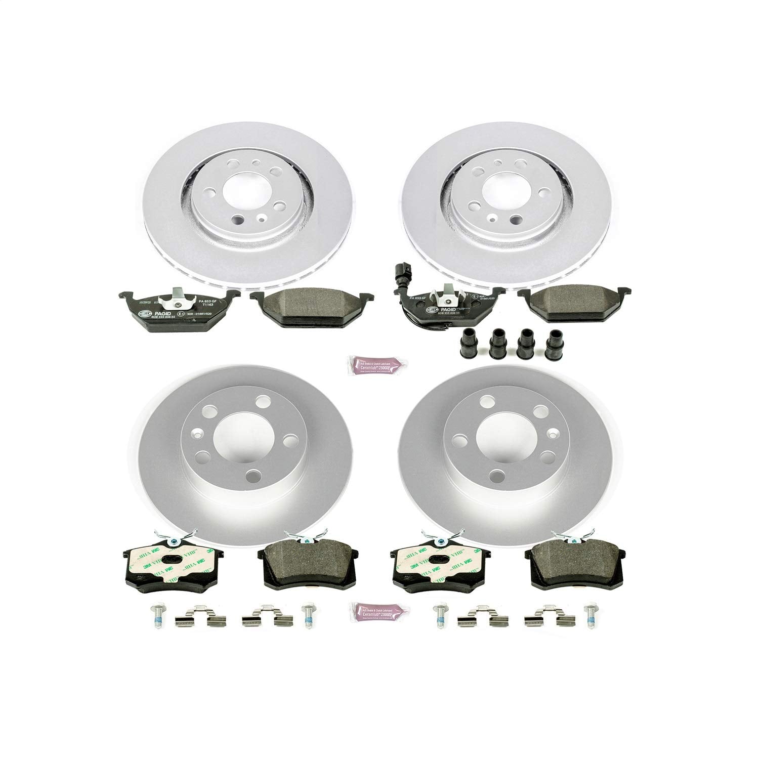 Power Stop ESK840 Euro-Stop Brake Kit Front & Rear For Volkswagen Beetle 1999-2006, Volkswagen Golf 1999-2006, Volkswagen Jetta 1999-2005 [Model Specific]