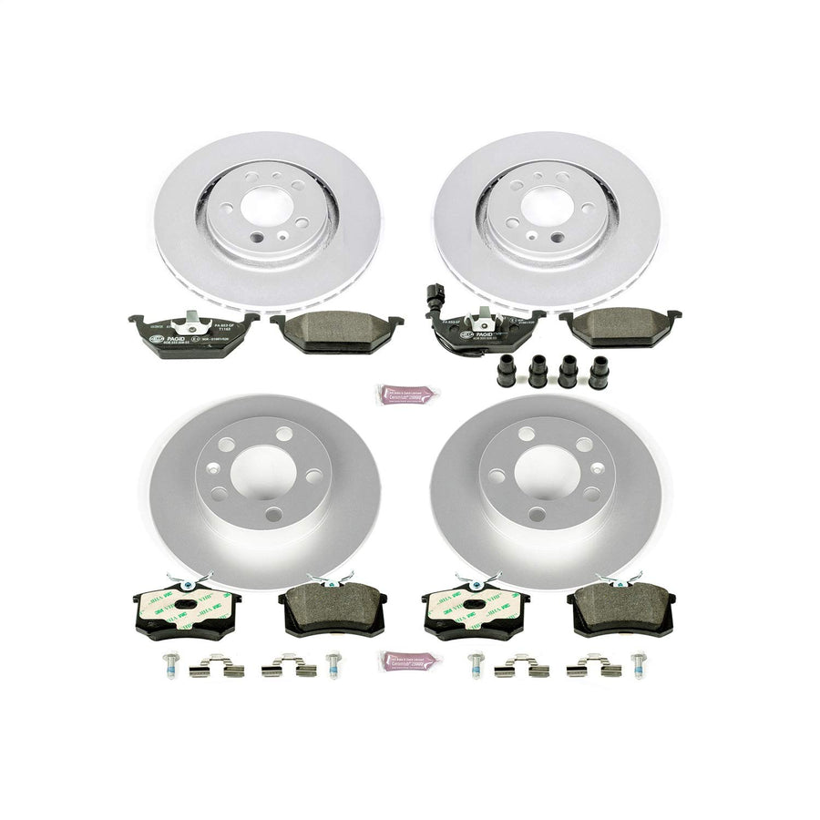 Power Stop ESK840 Euro-Stop Brake Kit Front & Rear For Volkswagen Beetle 1999-2006, Volkswagen Golf 1999-2006, Volkswagen Jetta 1999-2005 [Model Specific]