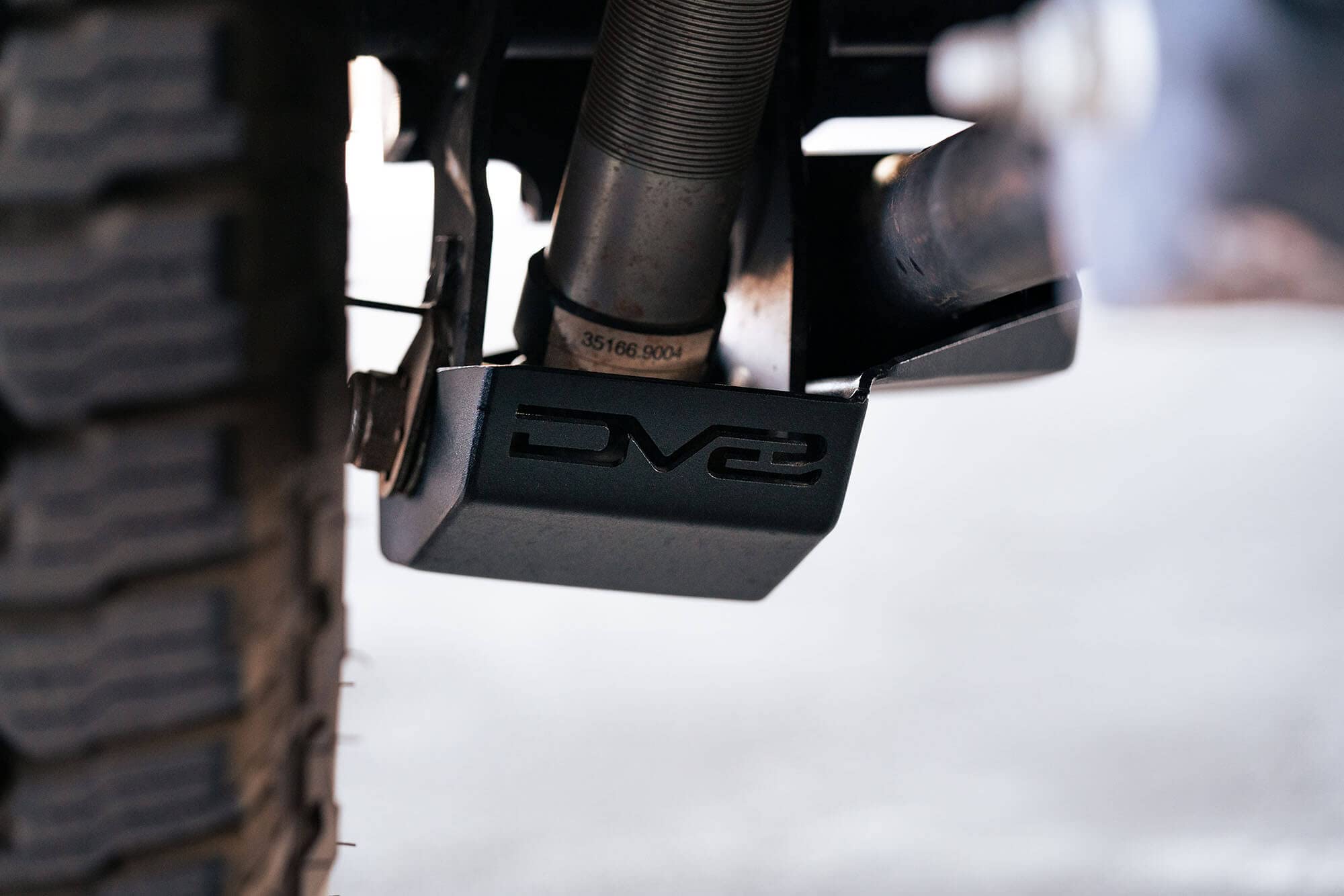 Rear Shock Guard Skid Plates DV8 Offroad for 2021-2025 Ford Bronco | Compatible with Various Shocks | Off-Road Shock Protection | Quick & Easy Installation