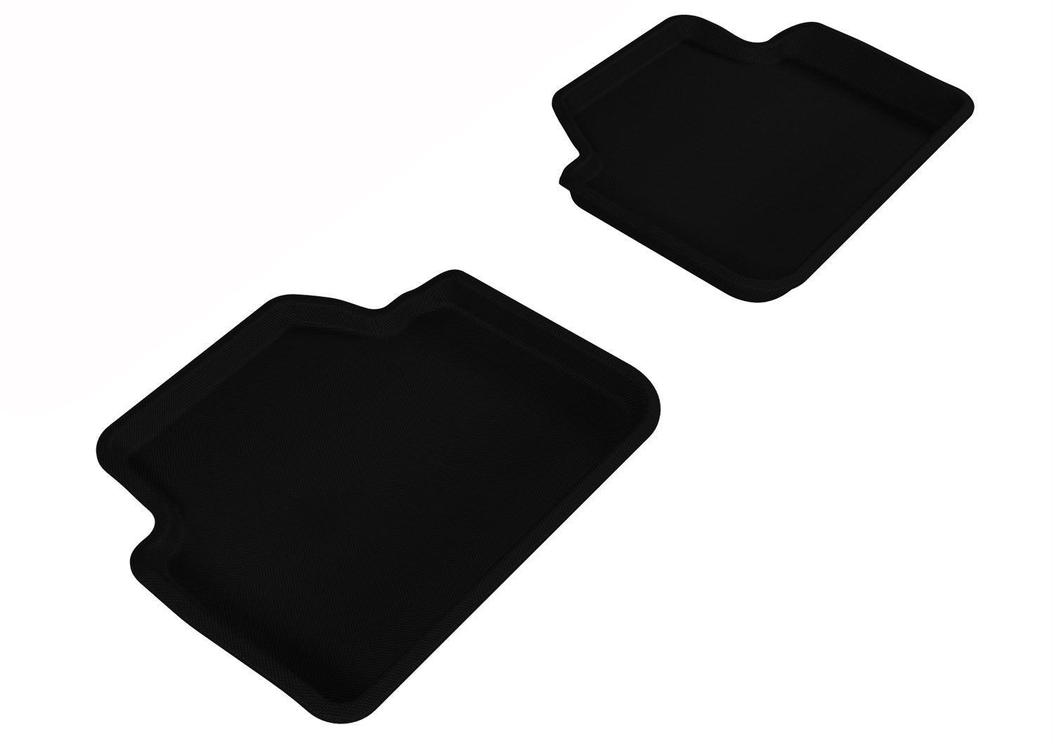 Kagu Floor Mat (Black) 3D MAXpider for 2006-2011 BMW 3 Series / X3-2ND Row